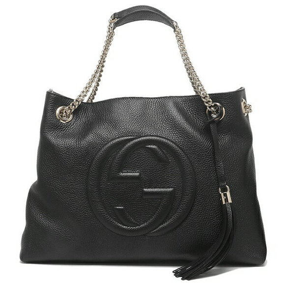 Gucci Outlet Tote Bag Fringe Black - Picture 1 of 8